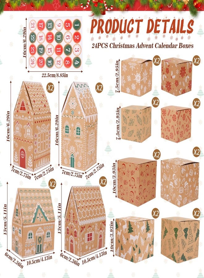 LOKIPA Christmas Advent Calendar Boxes, 24 Days Empty Advent Countdown Gift Boxes for Xmas Party Decorations Supplies - Image 2